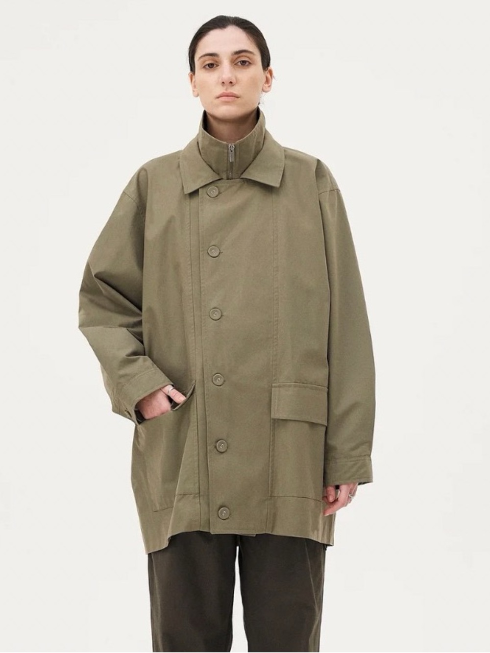 Noyoco haro brown checks long jacket | NWT - Picture 4 of 4